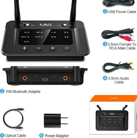 B03 Long Range Bluetooth Transmitter Receiver for TV Home Stereo BT Headphones - Picture 7 of 7